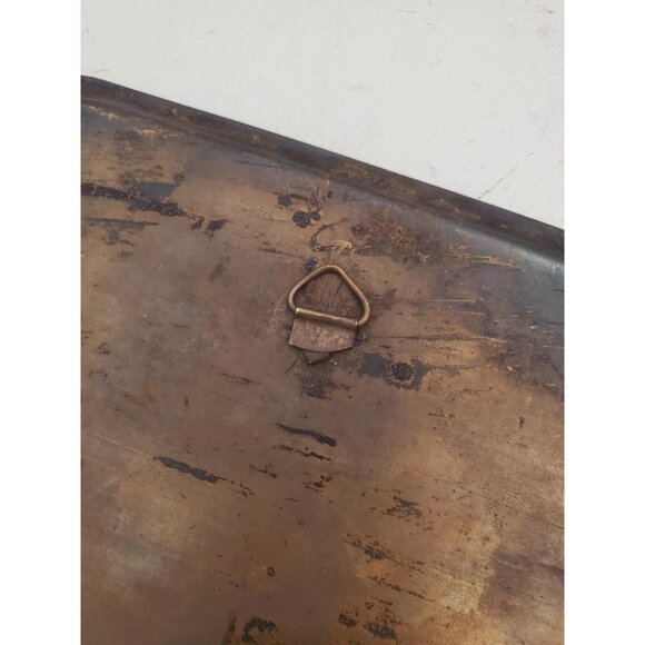 Antique bronze plate, Wall decor black and gold vintage metal plate, Wall plate, - Picture 7 of 10